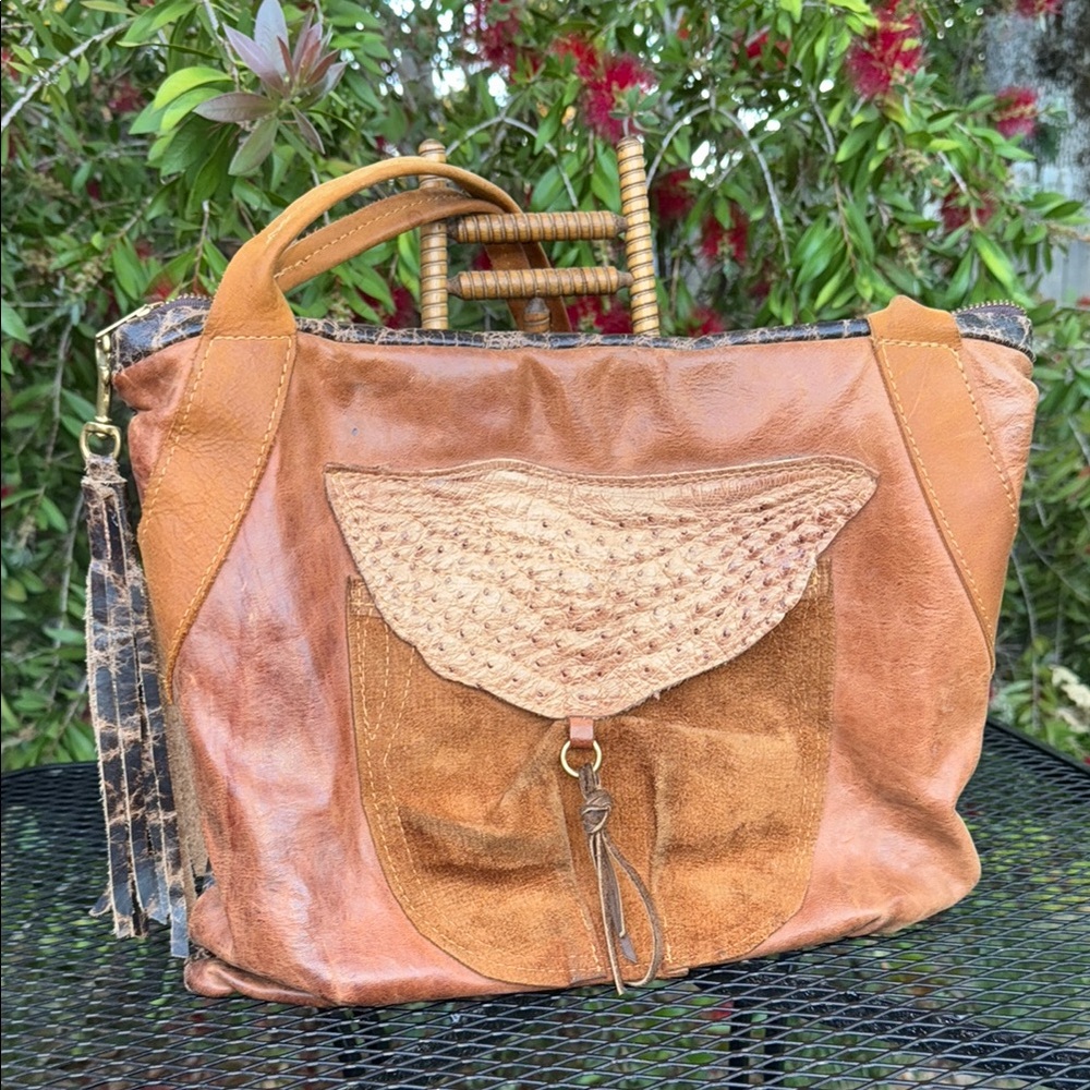 Handcrafted Brown Leather Tote Bag